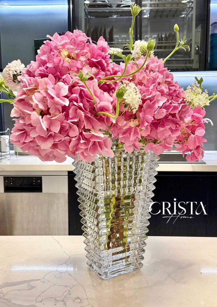 Lọ hoa dáng tháp Crista màu trắng (60240-W)