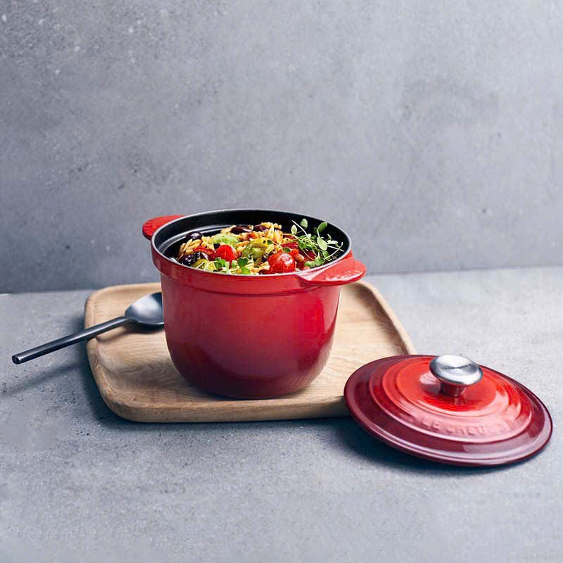 Nồi gang Le Creuset rice pot 16cm 2L thành cao màu đỏ (21110 18 06 00460)