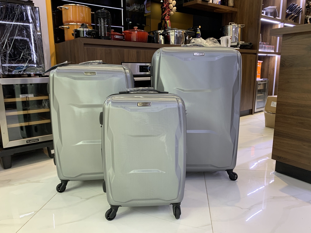 Set 3 vali Samsonite Pivot màu ghi