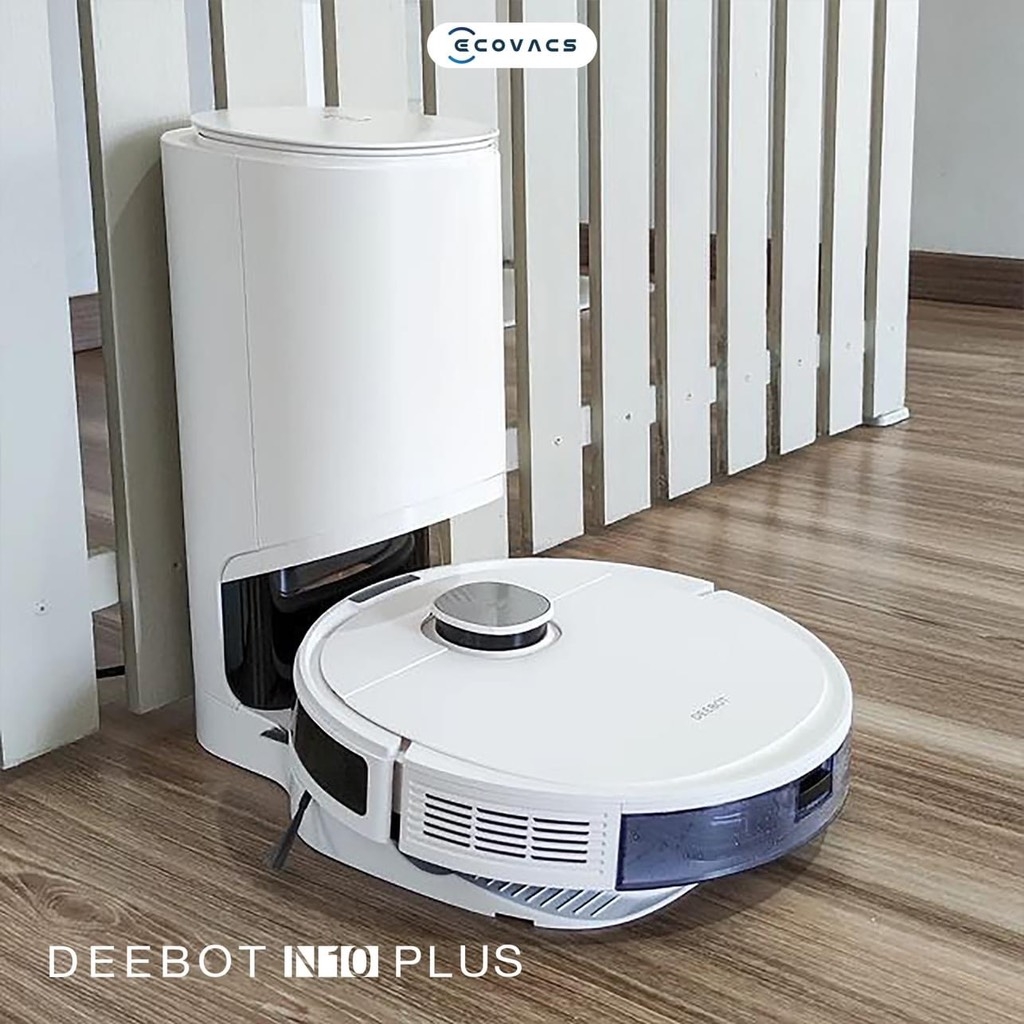 Robot hút bụi lau nhà Ecovacs N10 Plus tự động đổ rác