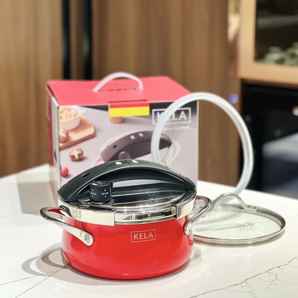 Nồi áp suất Kela 3L màu đỏ (KL-86PCR)