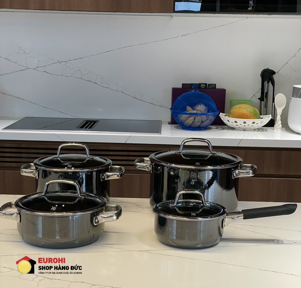 Bộ nồi WMF Fusiontec Mineral Black 4 món màu đen - Made in Germany (0514855290)