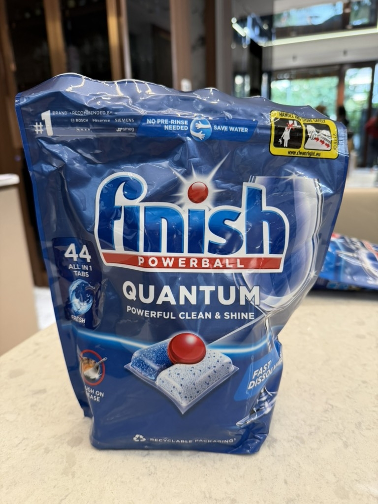 Túi viên rửa bát Finish Quantum 44 viên không hương
