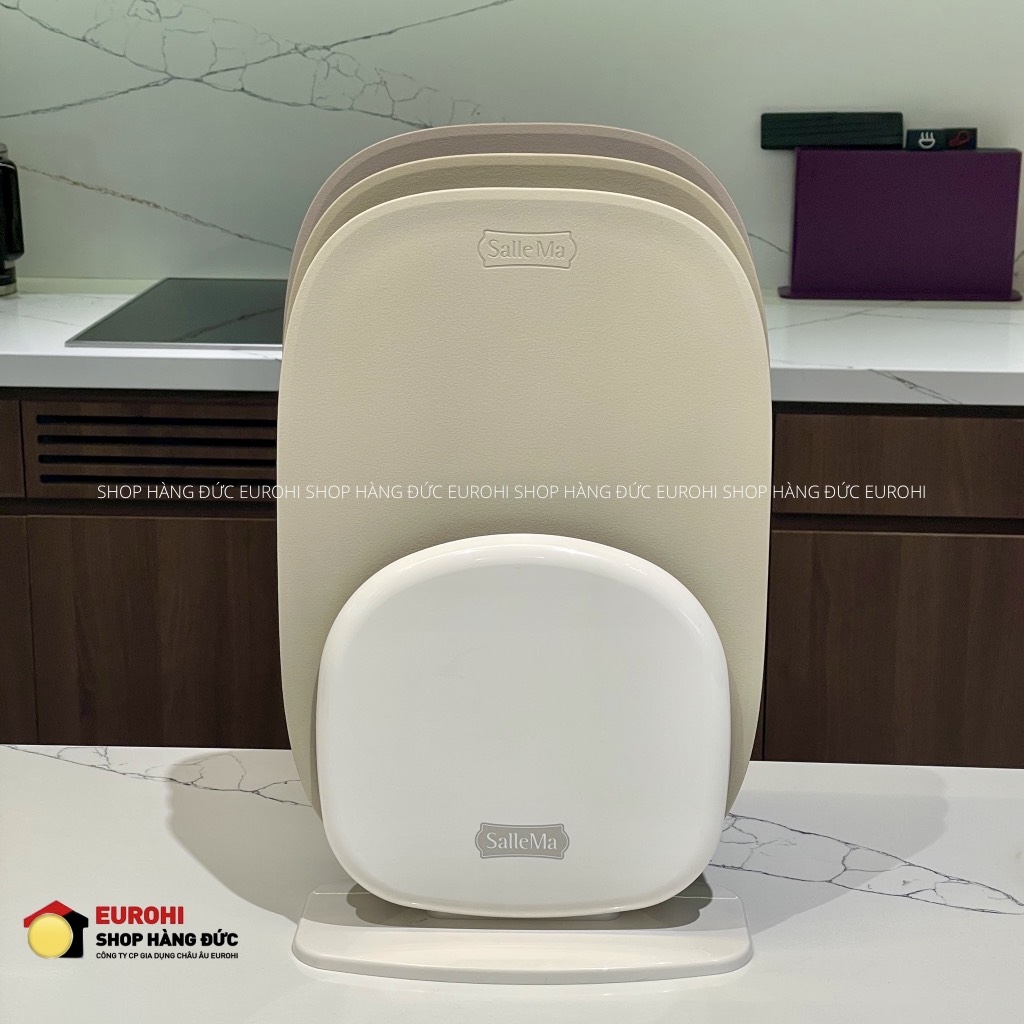 Set thớt 3 món Sallema Macaron màu nâu kem - Made in Korea