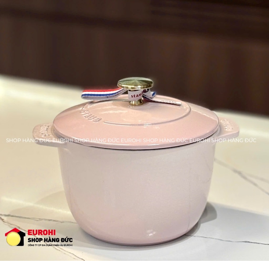 Nồi gang Staub Gohan 16cm 1.74L màu hồng (117216131)