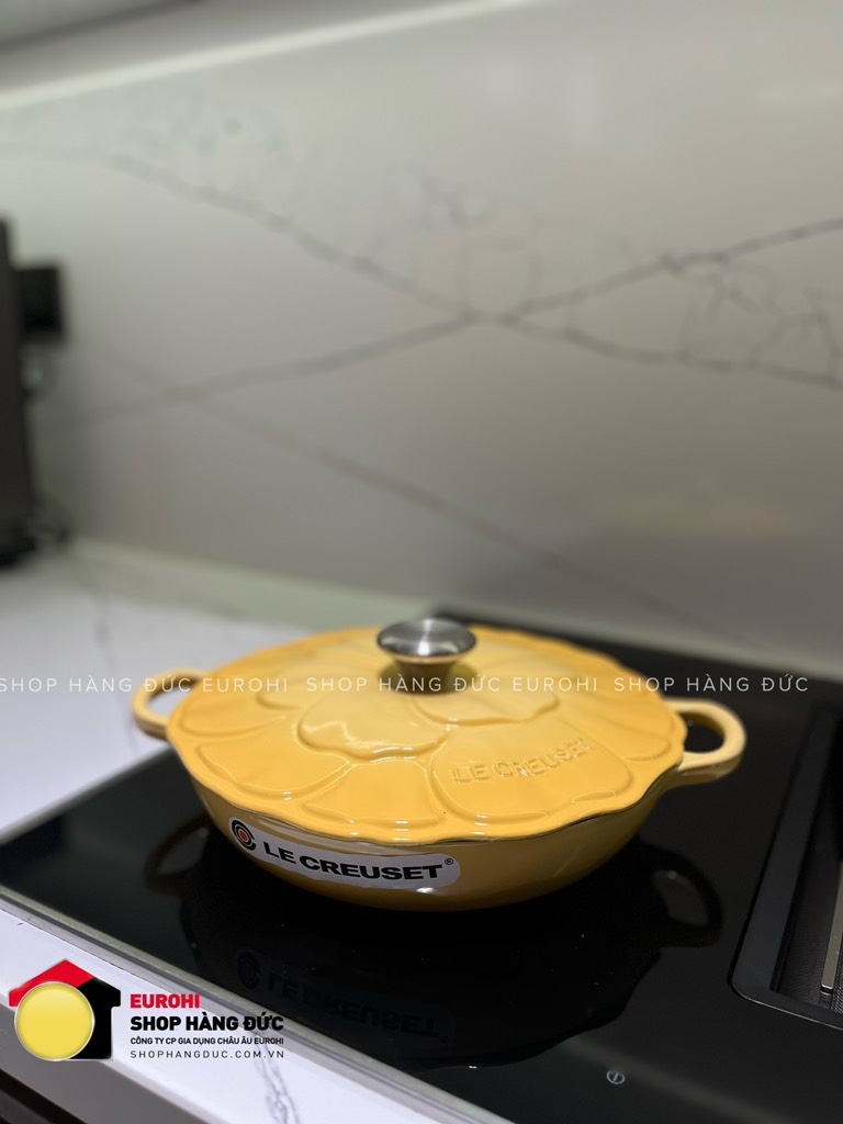 Chảo gang Le Creuset có nắp 26cm màu vàng (21964 26 007 4430)