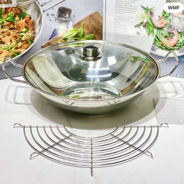 Chảo WMF Party Wok Taiwan 36cm kèm vỉ gác ráo dầu 0798366040
