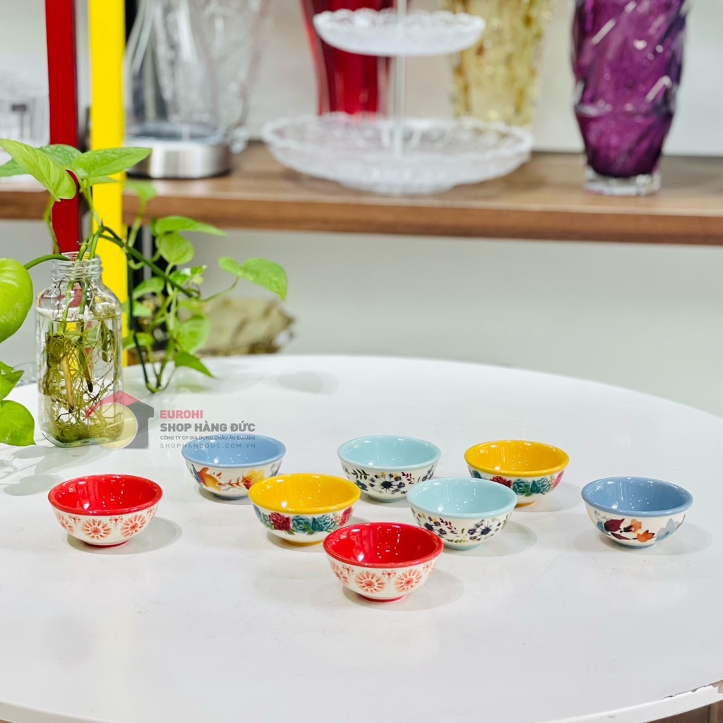 Set 8 đĩa sứ gia vị The Pioneer Woman Flea Market Dip Bowl 7,9cm