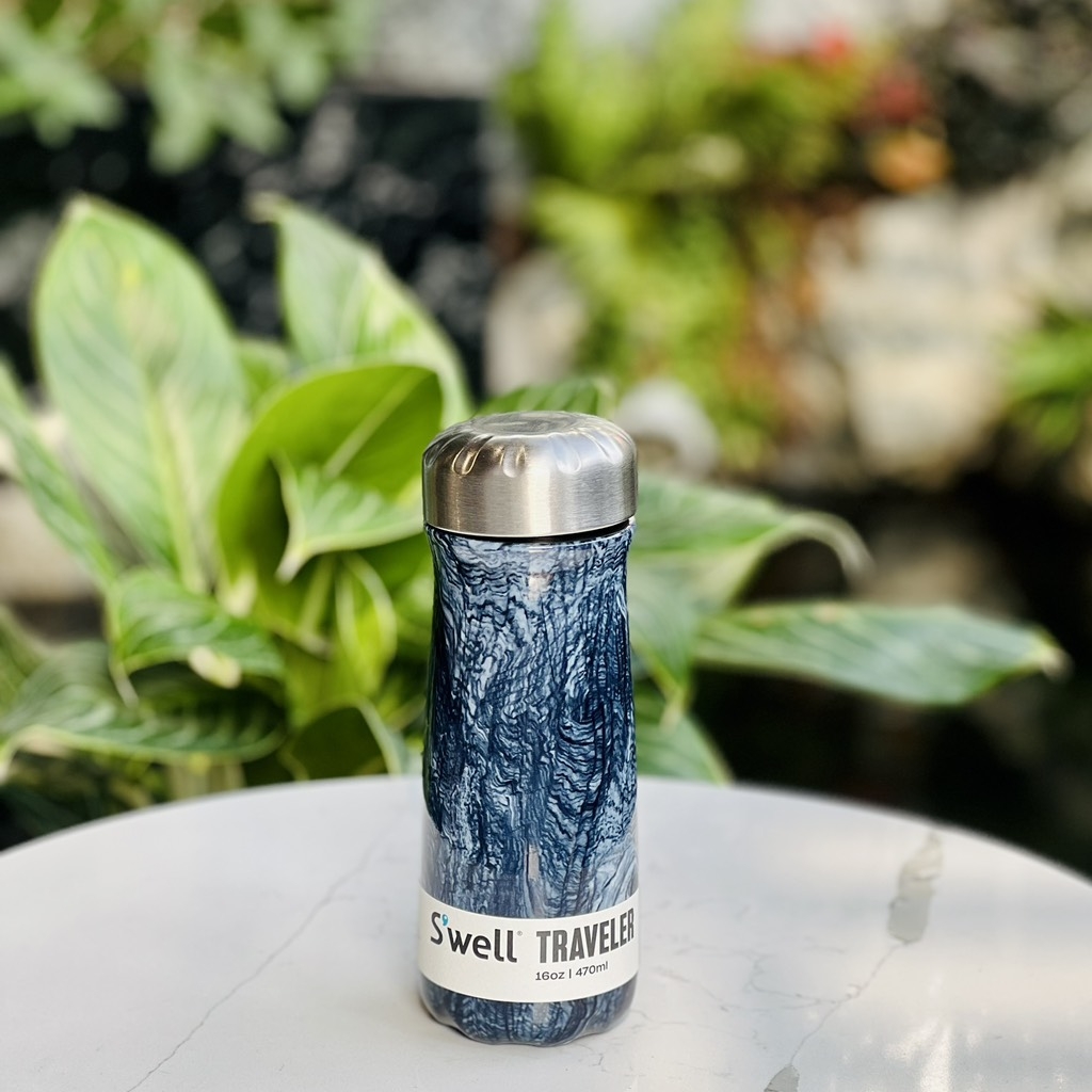 Bình giữ nhiệt Swell Azurite Marble 470ml 60940EU  xanh cẩm thạch