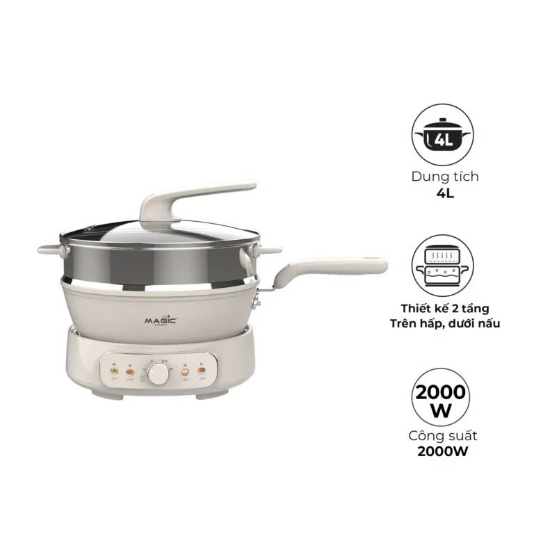Nồi lẩu hấp 2 tầng Magic 4L AC-284