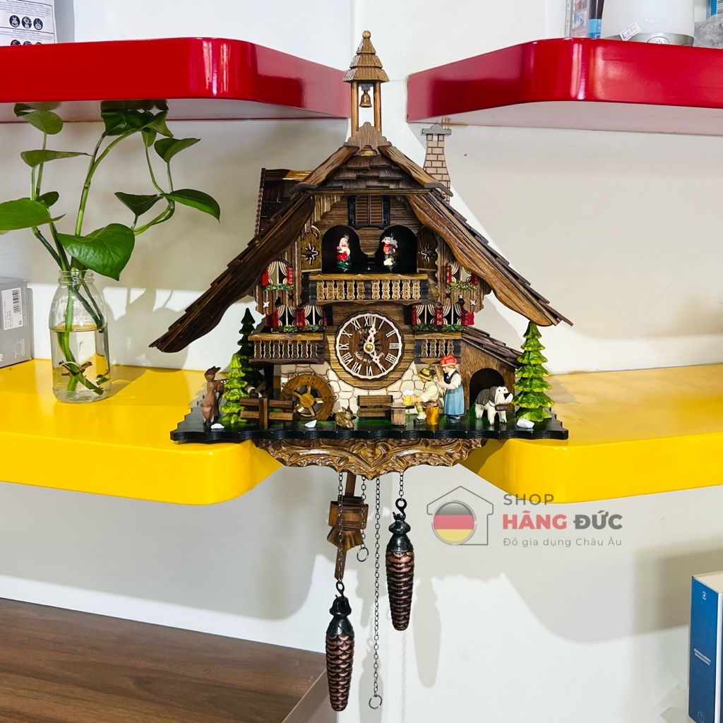 Đồng hồ treo tường Clockvilla Cuckoo Black Forest House 48115QMT Made in Germany