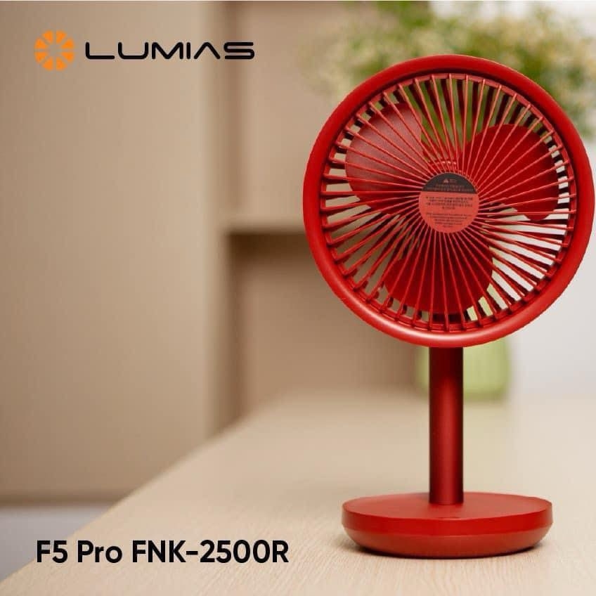 Quạt tích điện mini Lumias F5 màu đỏ