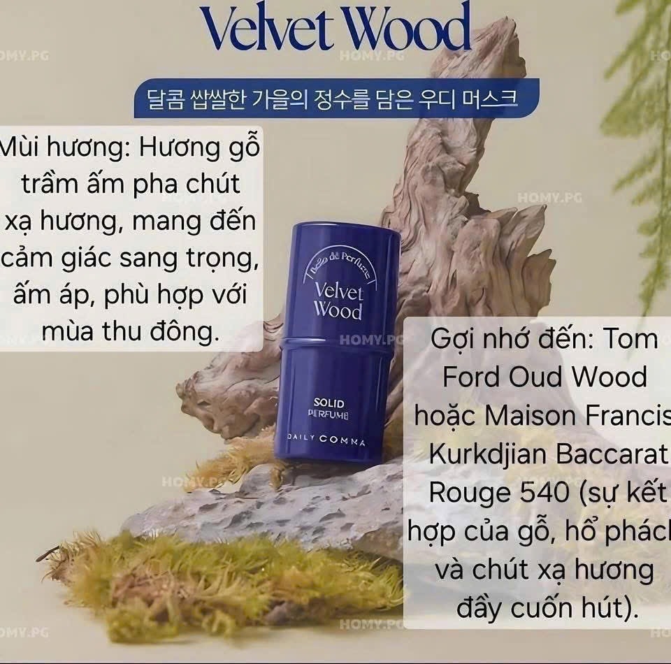 Nước hoa sáp Daily Comma màu xanh