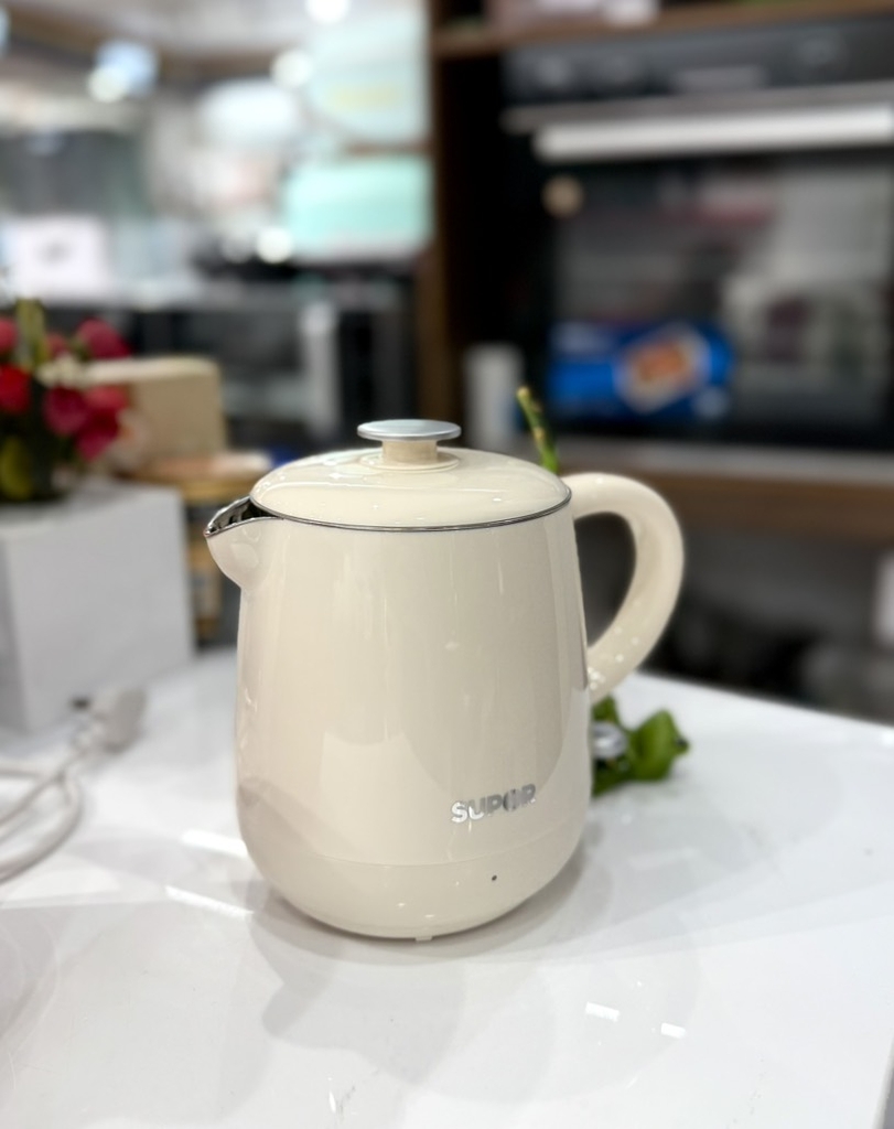 Ấm siêu tốc Supor 2 lớp 0.7L màu kem