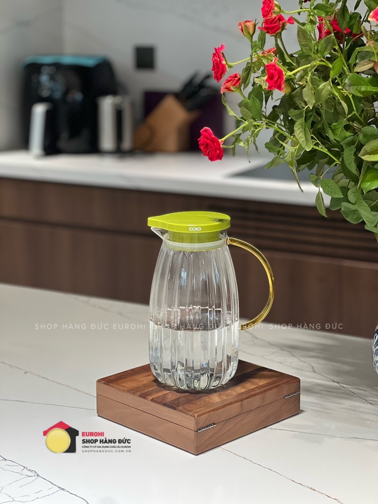 Bình thuỷ tinh đựng nước CCKO 1,6L nắp nhựa (CK9193)