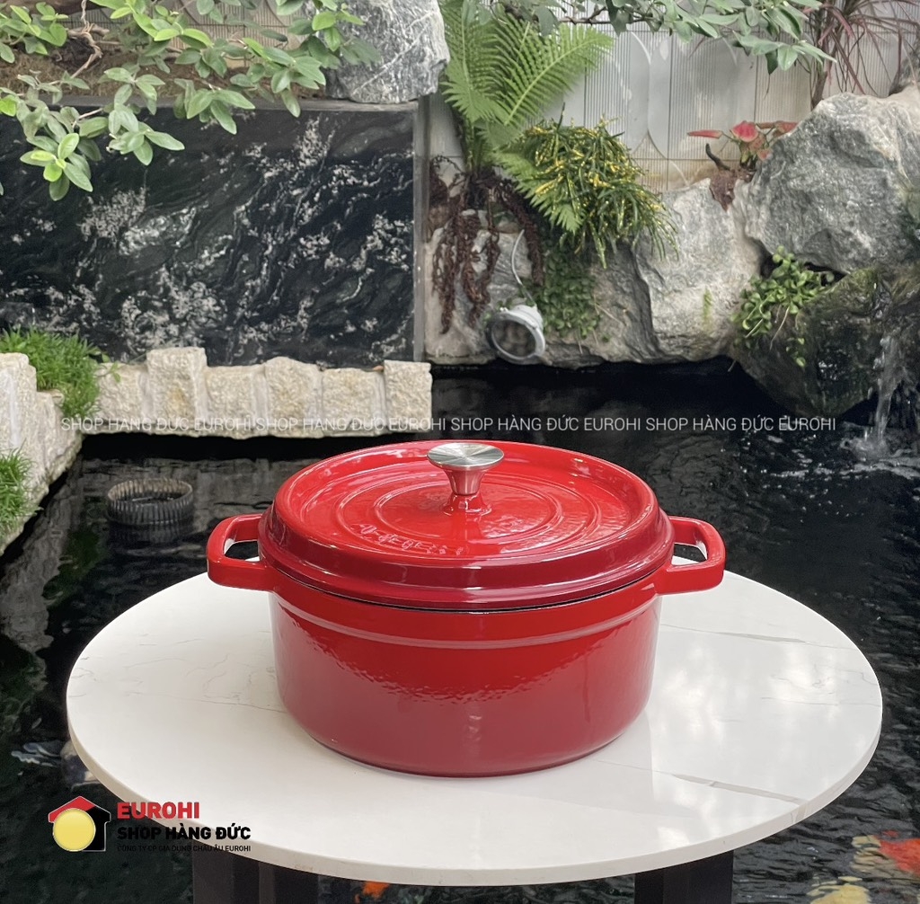 Nồi gang Arber 24cm 4L màu đỏ (NG24MĐ)