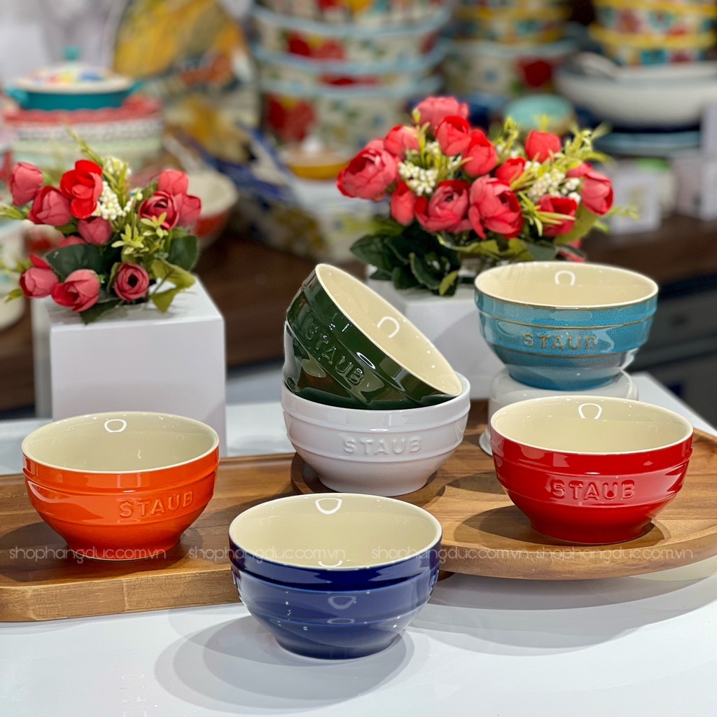 Set 6 bát sứ ăn cơm Staub Rainbow 12cm các màu