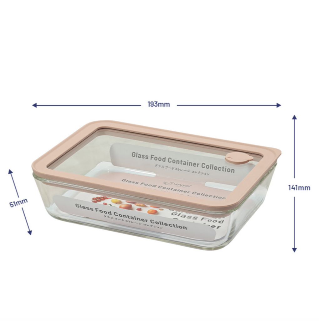 Hộp đựng thực phẩm thuỷ tinh Kaiyo chữ nhật 700ml (KFC-5264)