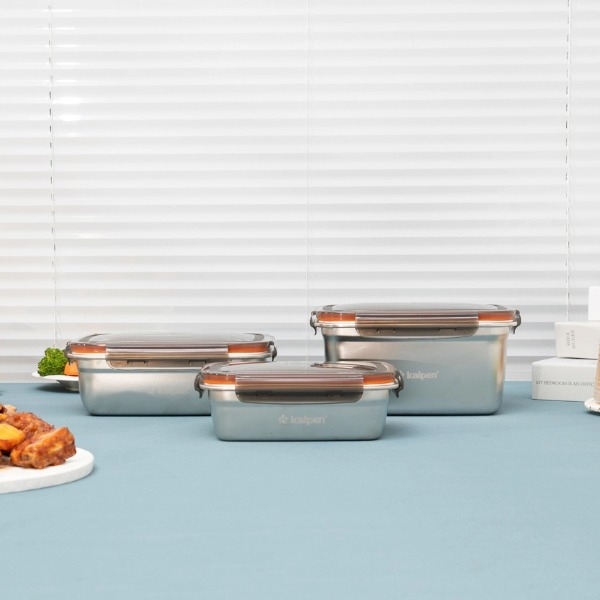 Set hộp thực phẩm inox Kalpen (full 3 size)