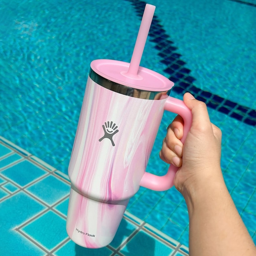 Cốc giữ nhiệt Hydro Flask All Around Travel Tumbler Seaspritz 40 OZ 1183ml Pink Le (LE-S25TT40-A)