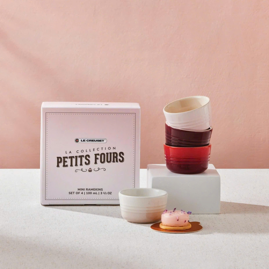 Set 4 bát sứ Le Creuset Ramekins Petits Fours 8cm 100ml