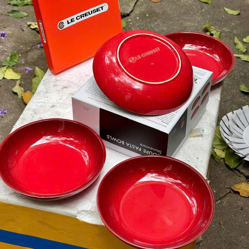 Set 4 đĩa sâu lòng Le Creuset 22cm màu đỏ (91063222060010)