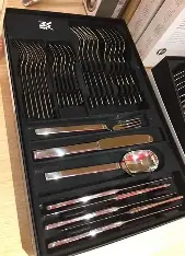 Set thìa dĩa ăn tráng miệng WMF Palermo (thìa 1177079990, dĩa 117769990, hộp) (quà tặng)