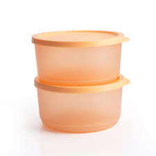 Bộ 2 hộp đựng thực phẩm Tupperware trữ khô và mát Stacking Round Medium 530ml (11184463)