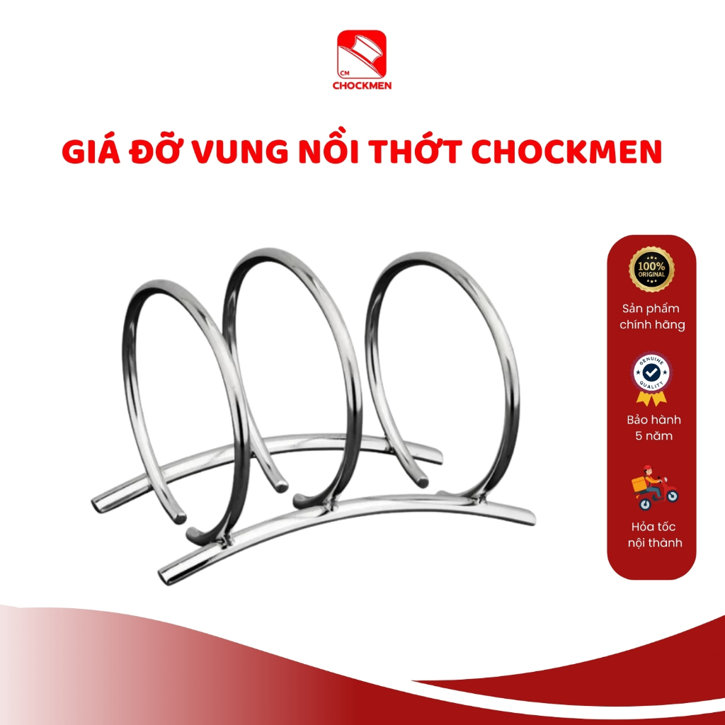 Giá gác vung thớt Chockmen 16cm C620, inox 18/10, model CKM-CB40