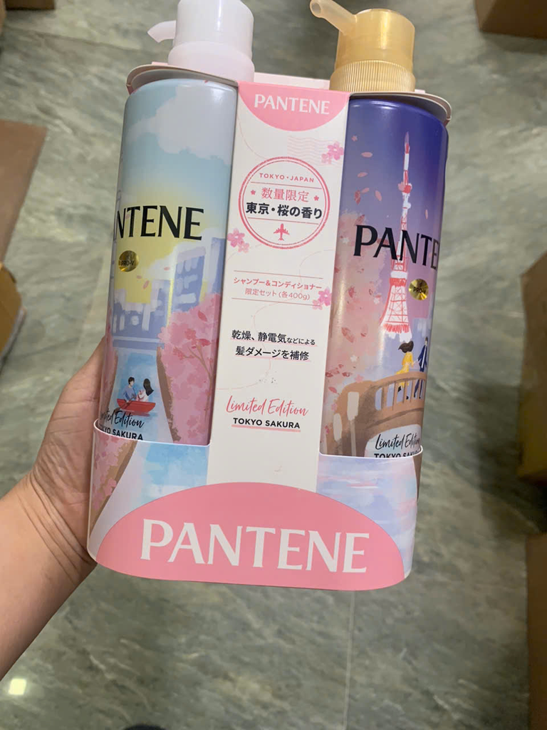 Cặp gội xả Pantene Limited hoa anh đào 400g