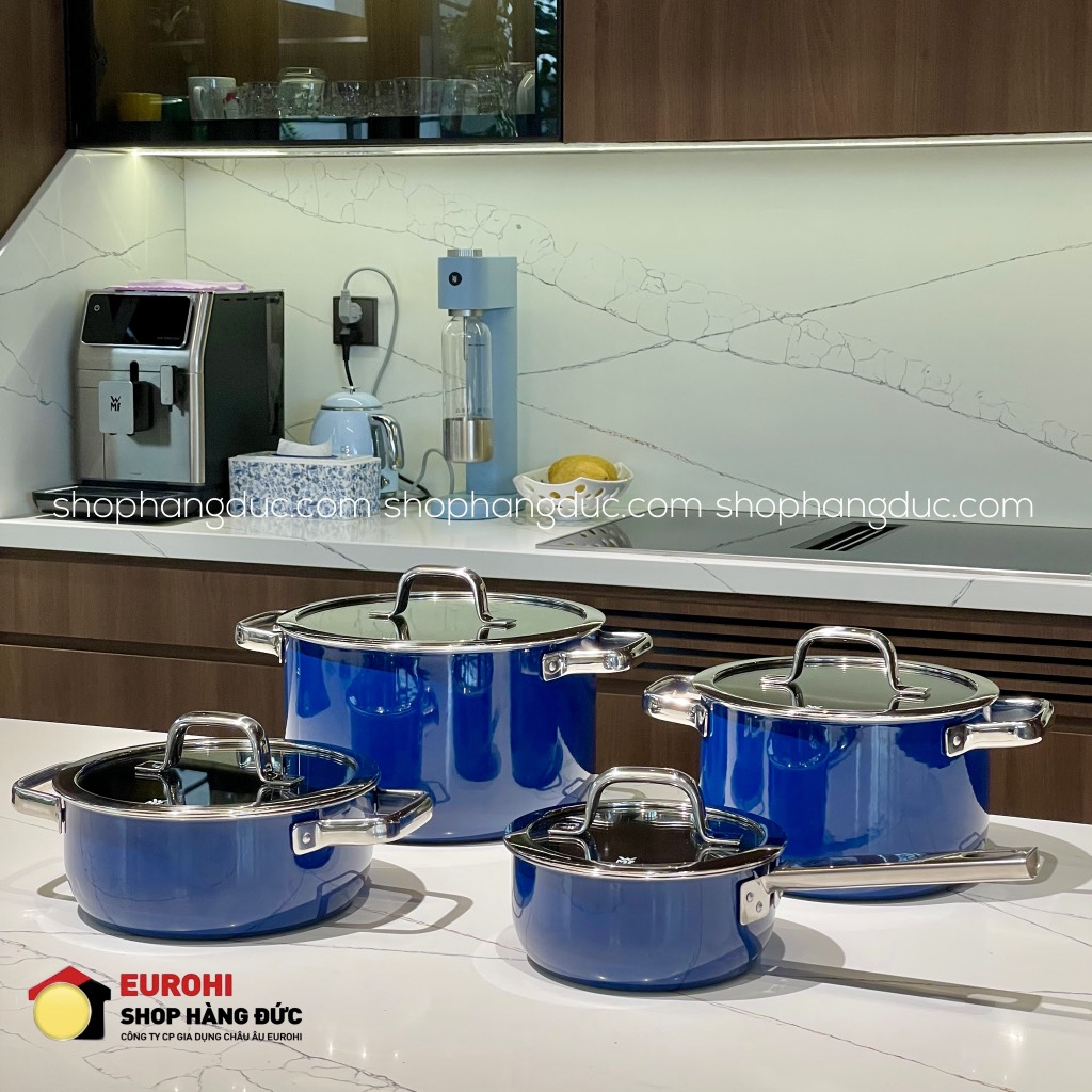 Bộ nồi WMF Fusiontec Mineral Pro Dark Blue 4 món màu xanh đậm - Made in Germany (0521245290)
