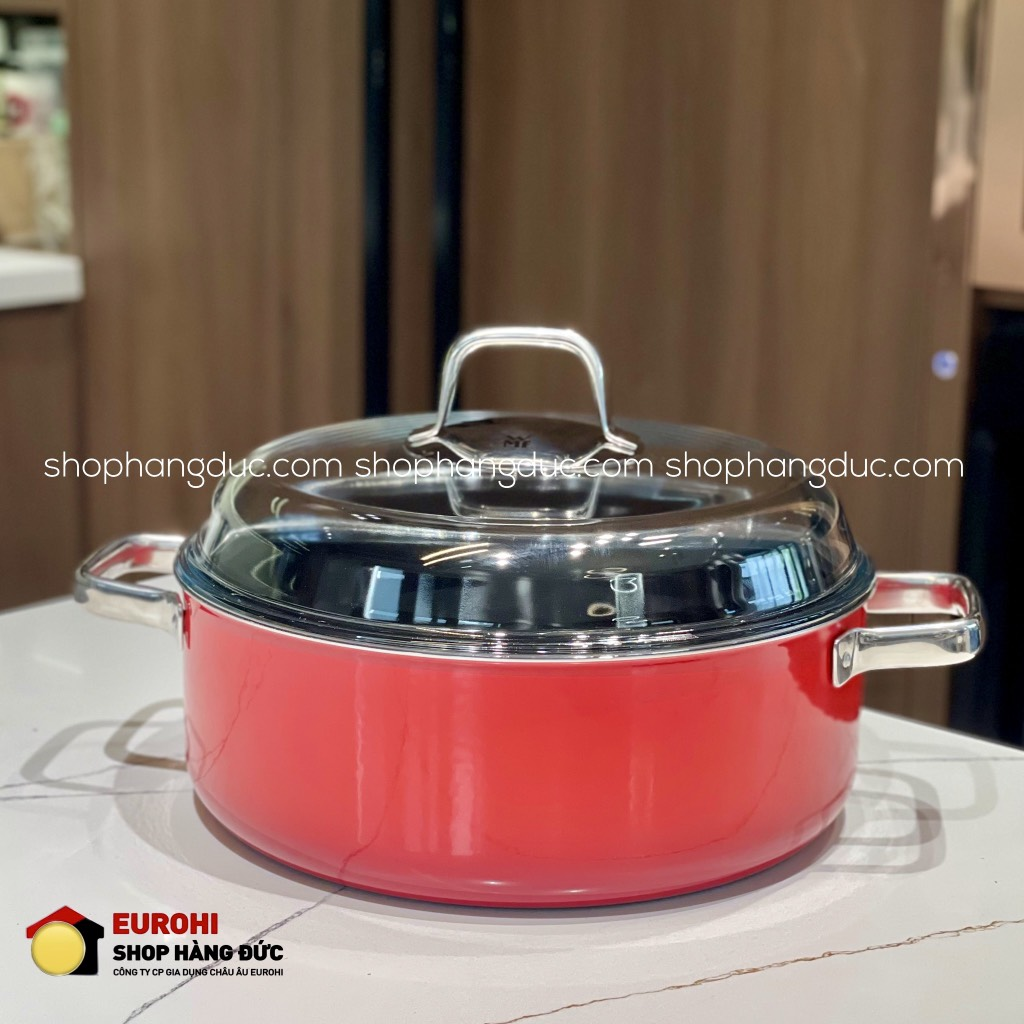 Nồi chảo có nắp WMF Fusiontec Mineral Pro Red 28cm màu đỏ - Made in Germany (0519625290)
