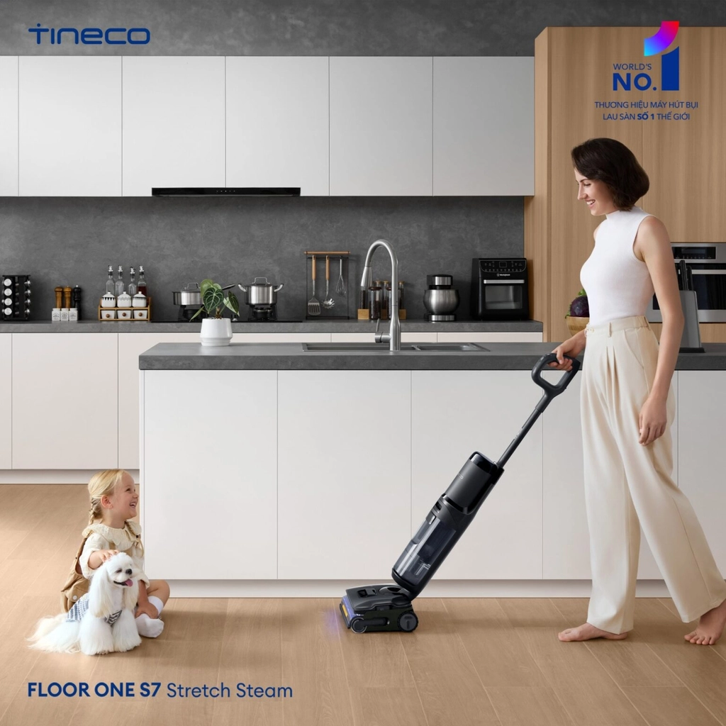 Máy hút bụi lau sàn Tineco S7 Stretch Steam (lau hơi nước)