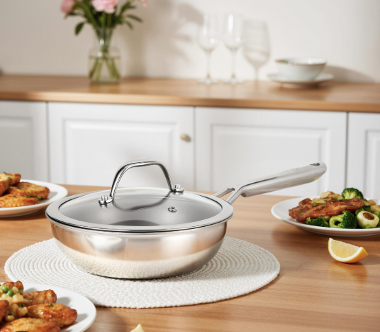 Chảo vi điểm sâu lòng O898 Oyatton inox không dính 20 cm, model: OYT-NG-WD20P6