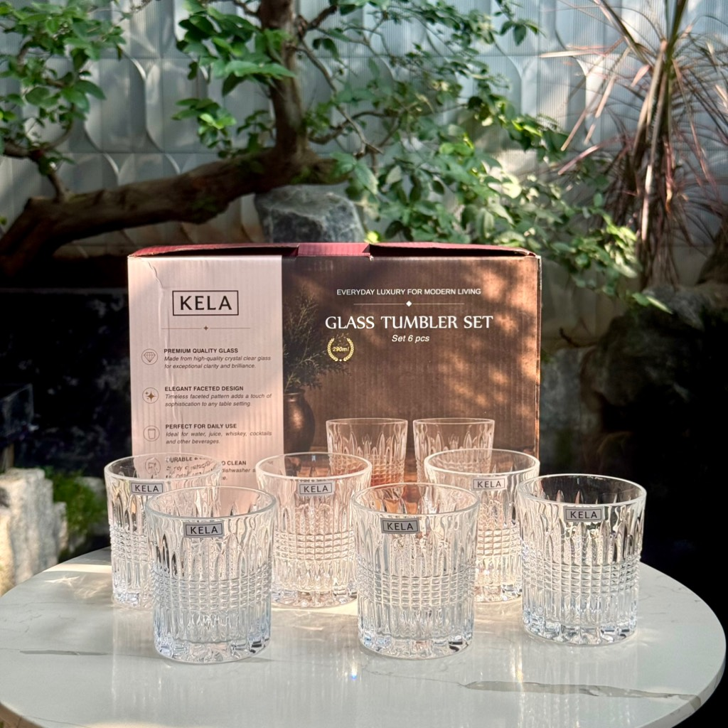 Bộ 6 cốc thủy tinh KELA 290ml (KL-C95)