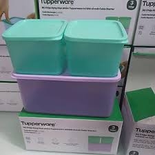 Bộ 3 hộp đựng thực phẩm Tupperware trừ khô và mát Cubix Starter 3,1L, 1L (00311185264)