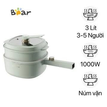 Nồi điện đa năng Bear 3L kèm xửng hấp DRG-E30N2