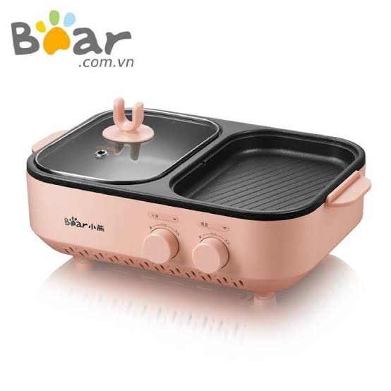 Bếp lẩu nướng Bear DKL-C12D1 màu hồng