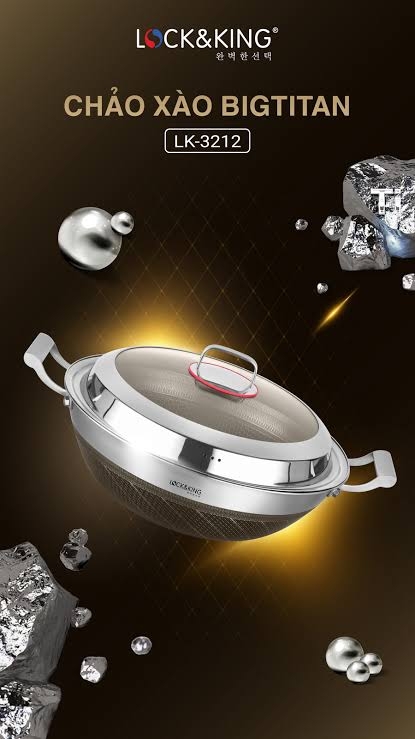 Chảo xào Lock&King 32cm LK-3212