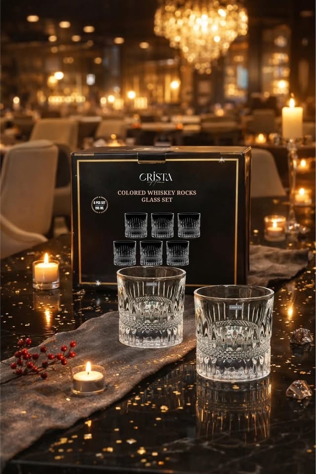 Bộ 6 cốc rượu whisky Crista Home 125ml màu trắng (60220-W)