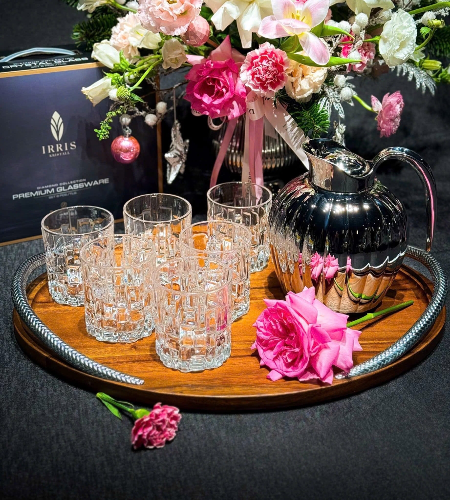 Bộ 6 cốc thuỷ tinh Irris thấp 04TW-310ml (trắng)