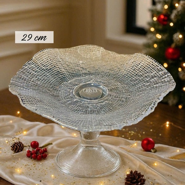 Chân bồng Crista Home vân lưới 29cm màu trắng (60219-W)