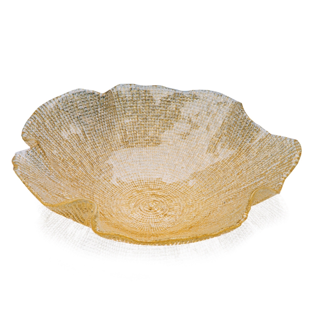 Tô pha lê IVV Folies Gold Glitter 33cm (8289.2/330/G) màu vàng