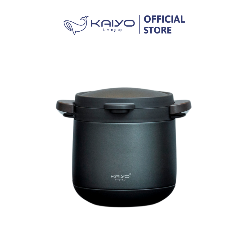 Nồi ủ chân không 2 tay cầm Kitchen Mate Kaiyo màu ghi 4.5L (KTC-6902)