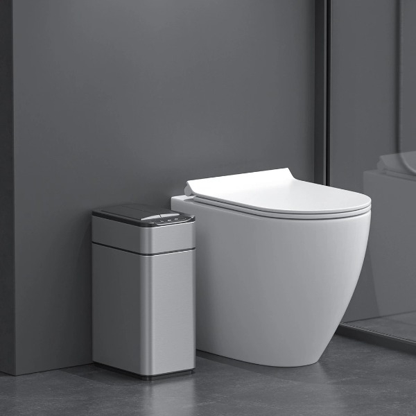 Thùng rác cảm biến Elpheco 20L mở hai cánh màu bạc (ELPH9811 Silver)