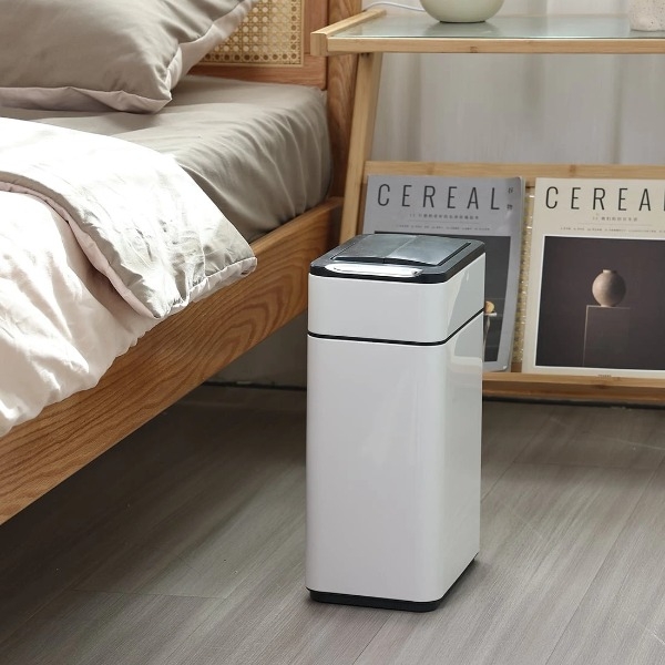 Thùng rác cảm biến Elpheco 20L mở hai cánh màu trắng (ELPH9811 White)