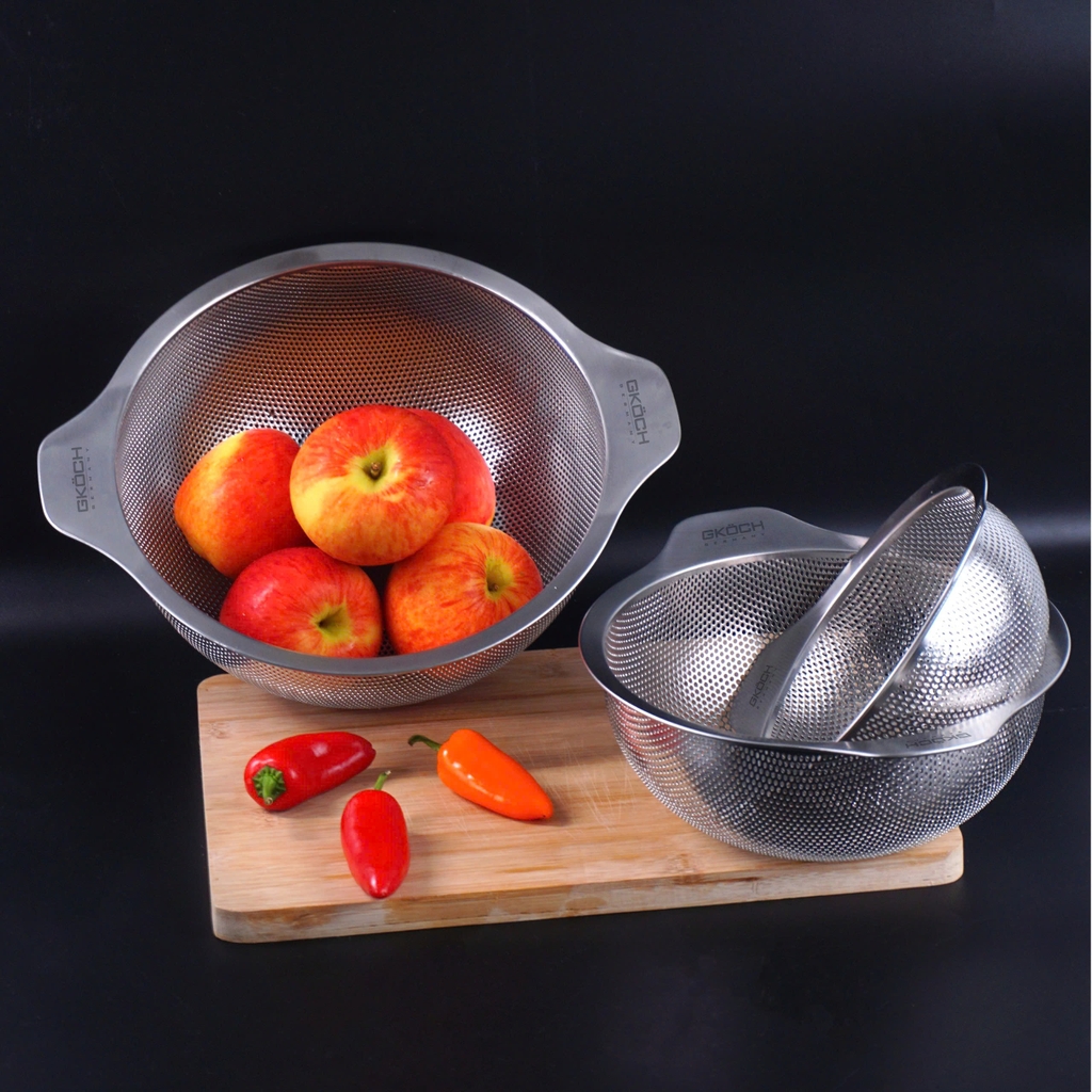 Bộ 3 rổ inox có tay cầm Gkoch 16-20-24cm (MYDH0305) Shop Hàng Đức