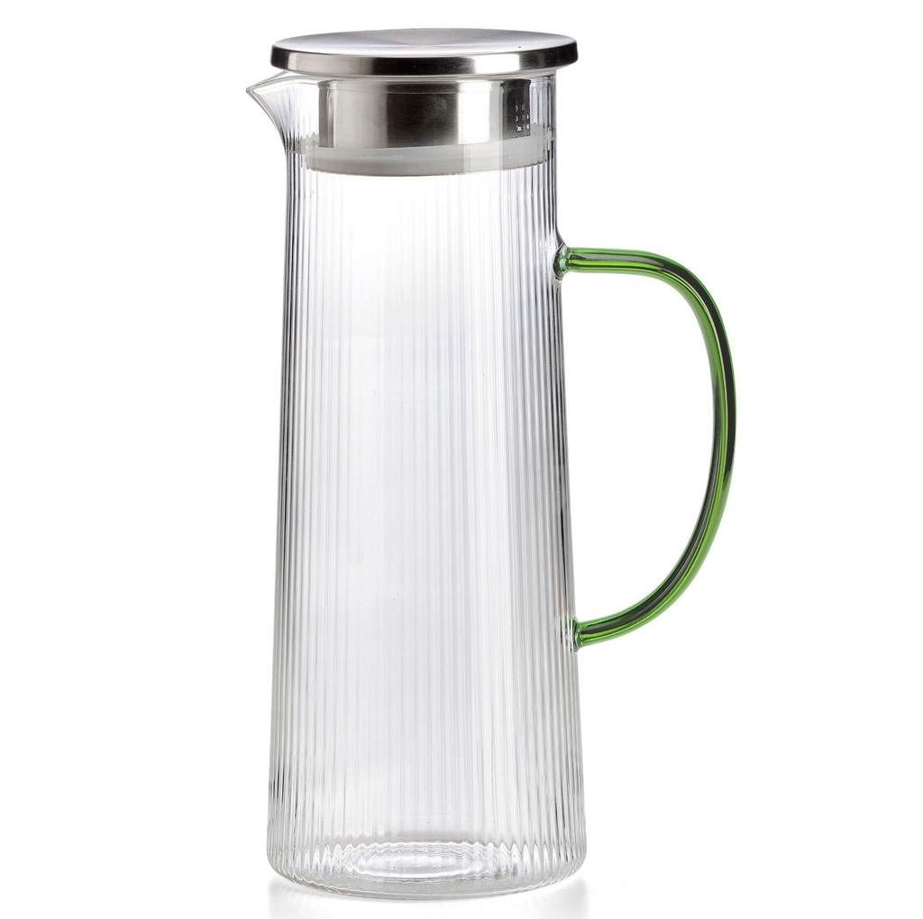 Bình nước pha lê IVV Narciso Borosilicate 1.1L xanh lá (8803.1/1100/G)