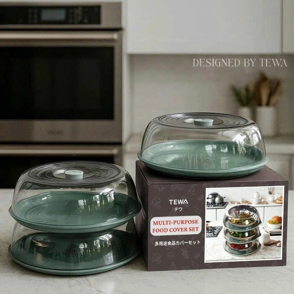 Set 3 hộp nhựa để thức ăn Tewa màu xanh (80026-G)