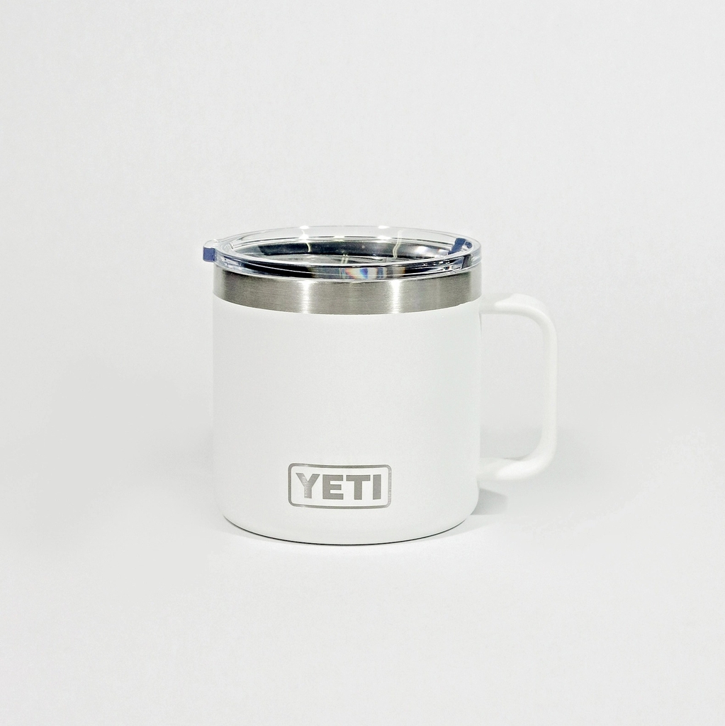 Cốc giữ nhiệt Yeti Rambler 14oz 414ml  có quai màu trắng